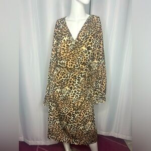 NWT Joe Fresh Animal Print Wrap Dress